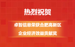 熱烈祝賀!卓智信息榮獲合肥高(gāo)新區(qū)企業(yè)經濟效益貢獻獎